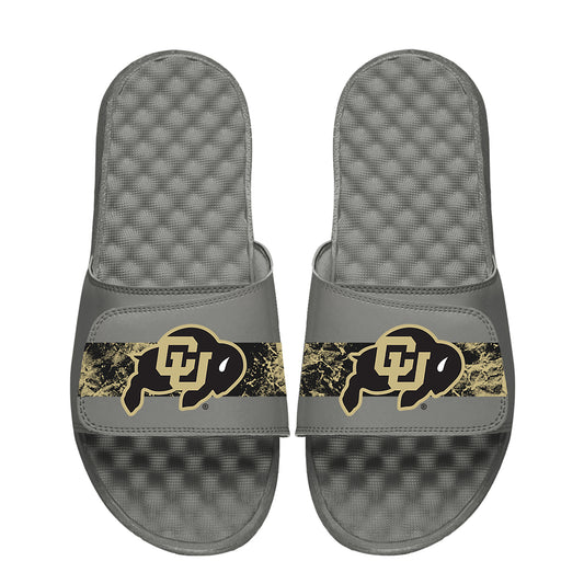 Youth  ISlide Gray Colorado Buffaloes Distressed Slide Sandals