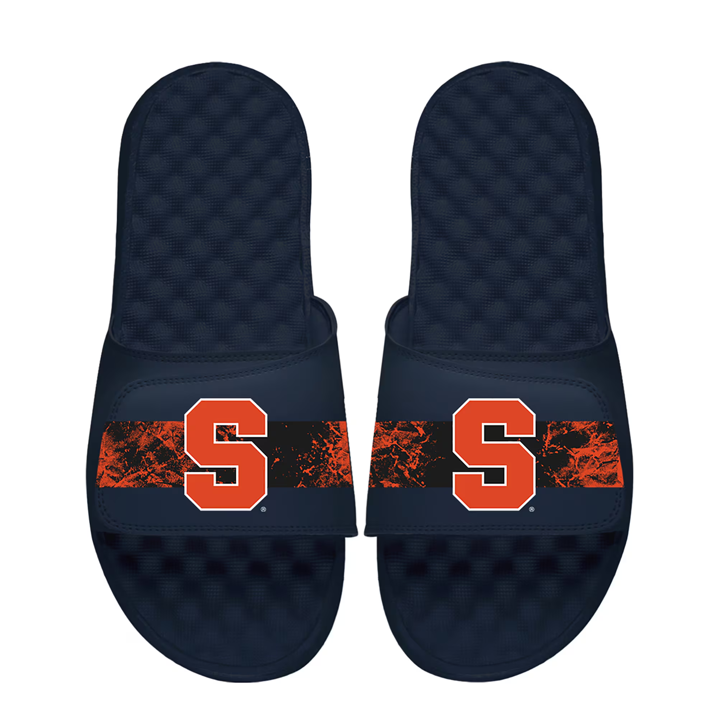 Men's ISlide Navy Syracuse Orange Distressed Slide Sandals