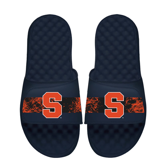 Men's ISlide Navy Syracuse Orange Distressed Slide Sandals