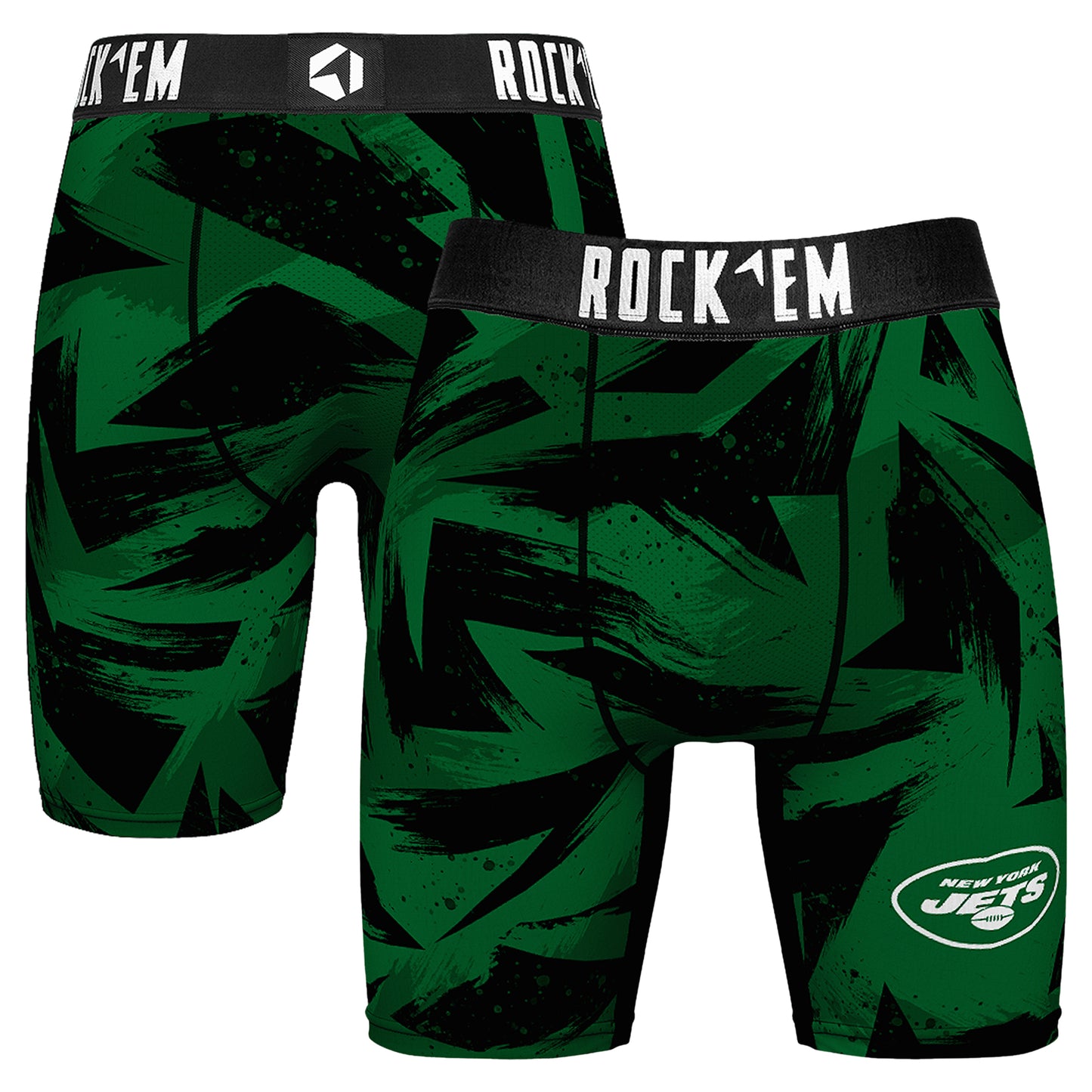 Men's Rock Em Socks  Green New York Jets Game Paint Boxer Briefs