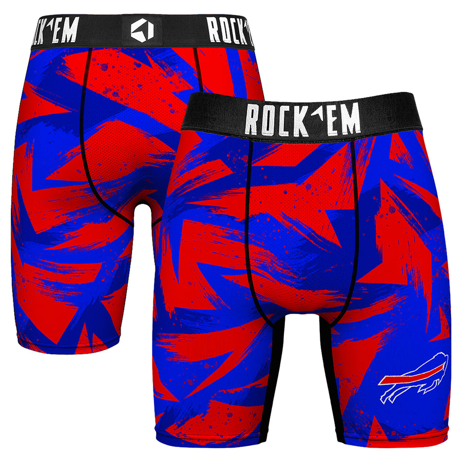 Men's Rock Em Socks  Royal Buffalo Bills Game Paint Boxer Briefs