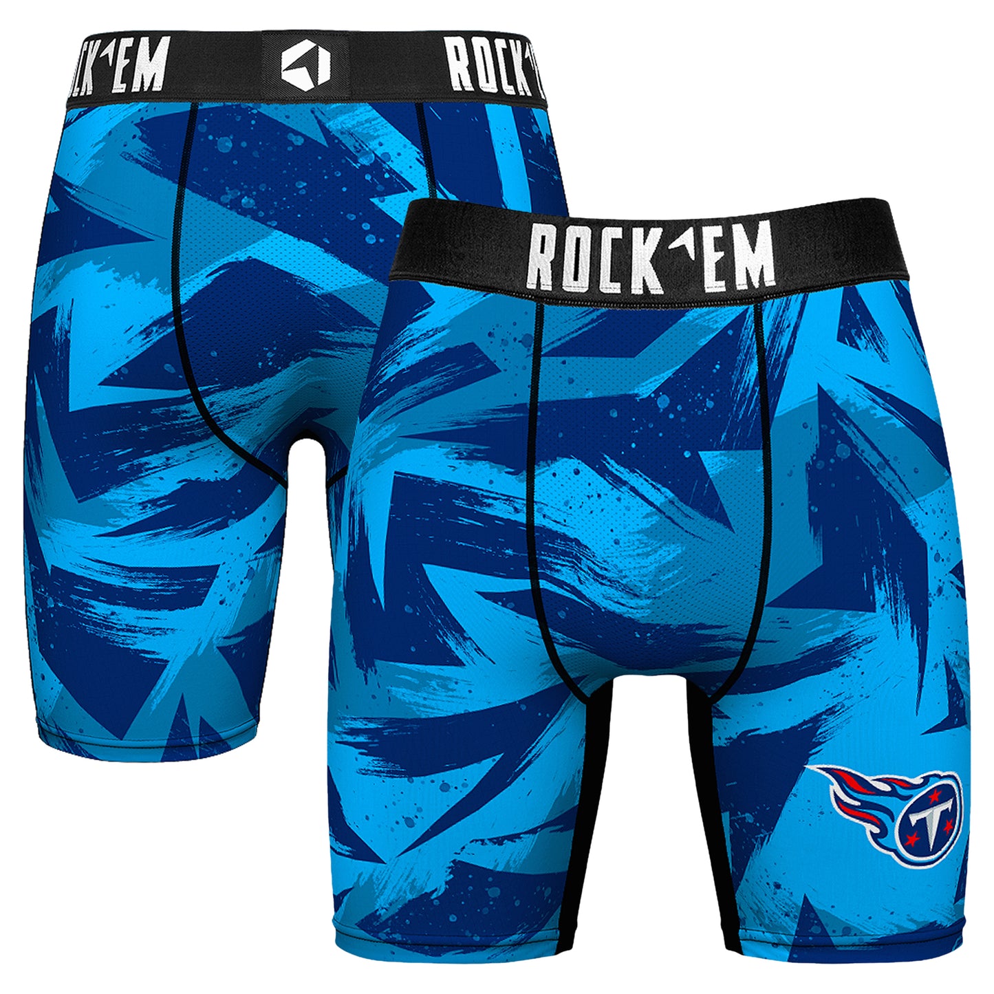 Men's Rock Em Socks  Light Blue Tennessee Titans Game Paint Boxer Briefs