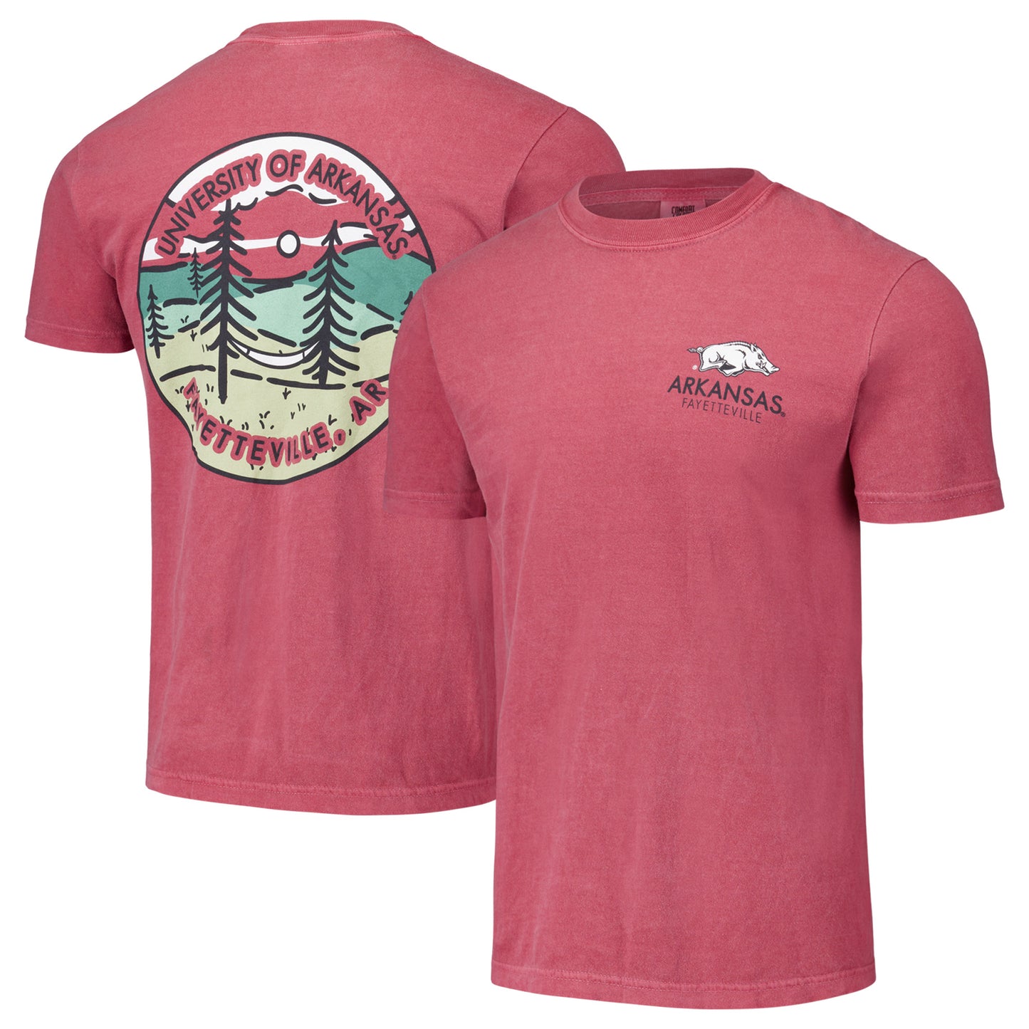 Unisex Cardinal Arkansas Razorbacks Scenic Comfort Colors T-Shirt