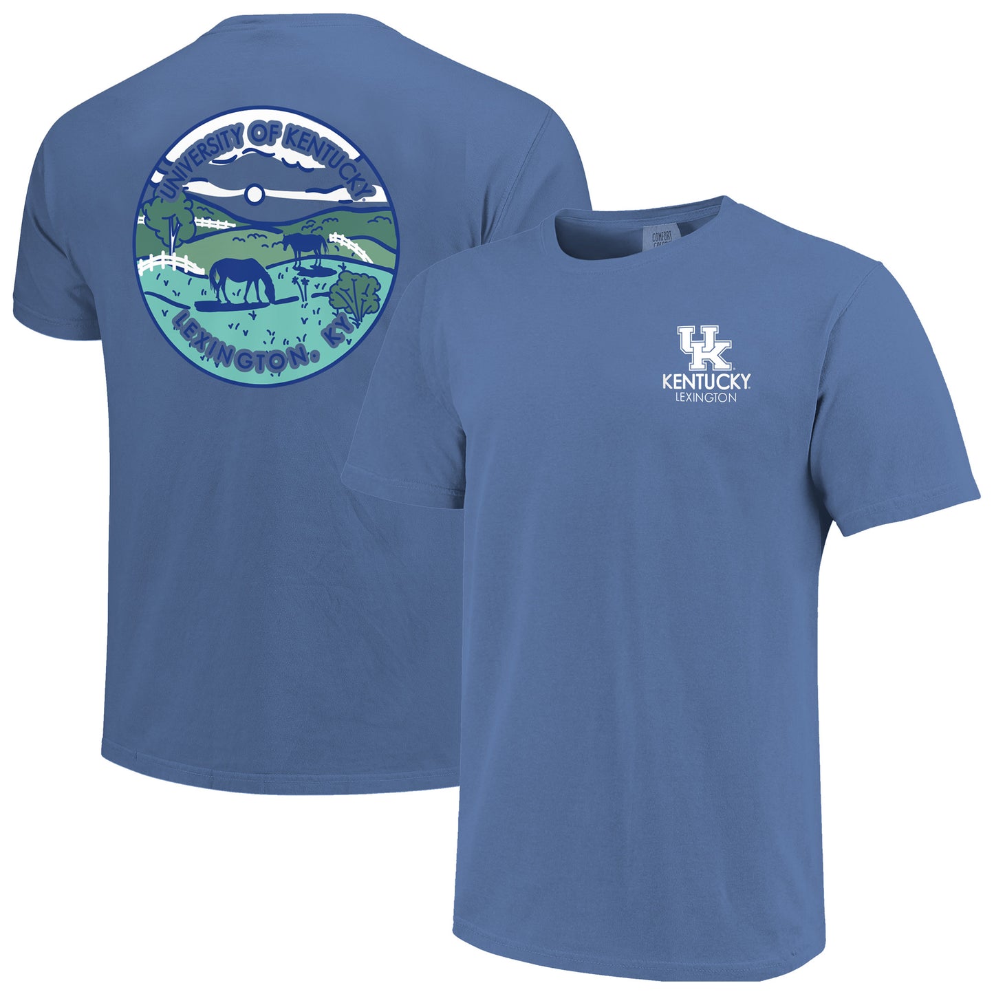 Unisex Royal Kentucky Wildcats Scenic Comfort Colors T-Shirt
