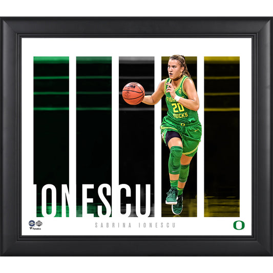 Sabrina Ionescu Oregon Ducks Framed 15" x 17" Player Panel Collage