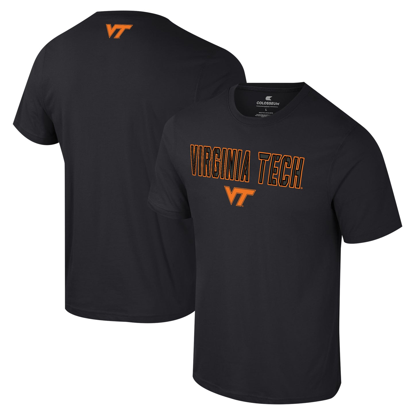 Men's Colosseum Black Virginia Tech Hokies Color Pop Active Blend T-Shirt