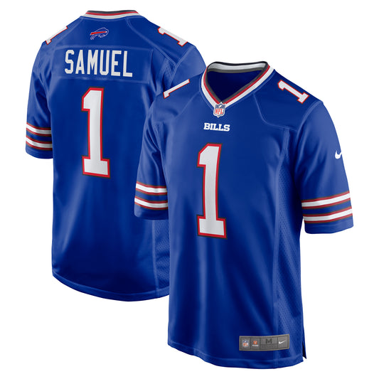 Men's Nike Curtis Samuel  Royal Buffalo Bills  Game Jersey