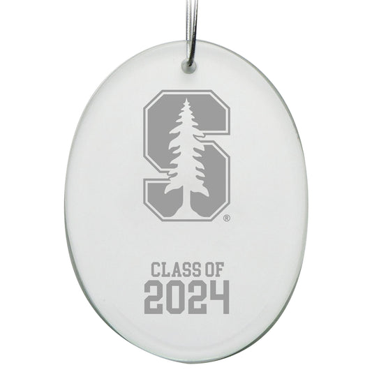 Stanford Cardinal Class Of 2024 2.75'' x 3.75'' Glass Oval Ornament