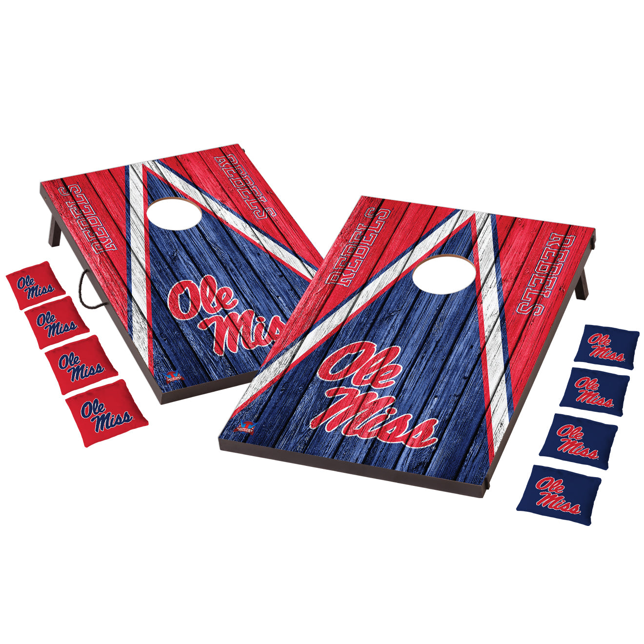 Victory Tailgate Ole Miss Rebels 2' x 3' Weathered Cornhole Board Set