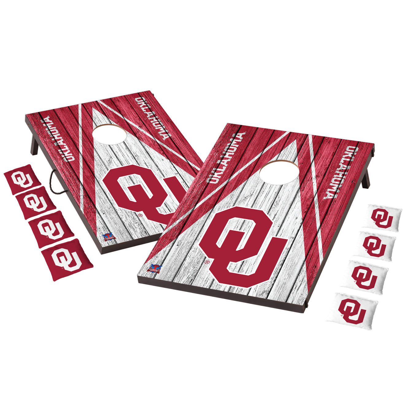 Victory Tailgate Oklahoma Sooners 2' x 3' Weathered Cornhole Board Set