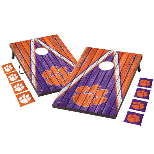 Victory Tailgate Clemson Tigers 2' x 3' Weathered Cornhole Board Set