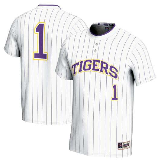 Unisex GameDay Greats #1 White LSU Tigers Lightweight Softball Jersey