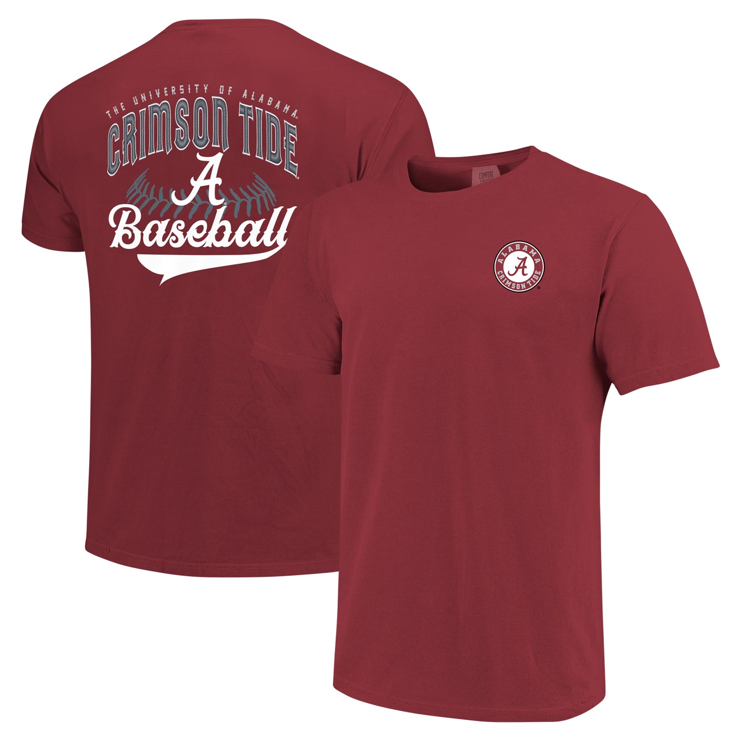 Men's Crimson Alabama Crimson Tide Baseball Comfort Colors T-Shirt