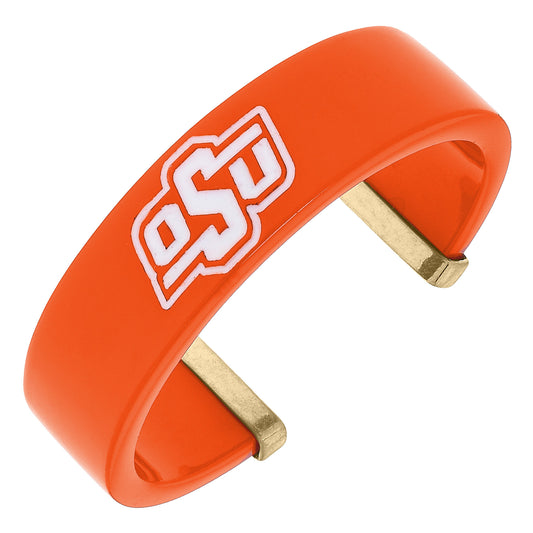 Women's Oklahoma State Cowboys Resin Logo Cuff Bracelet