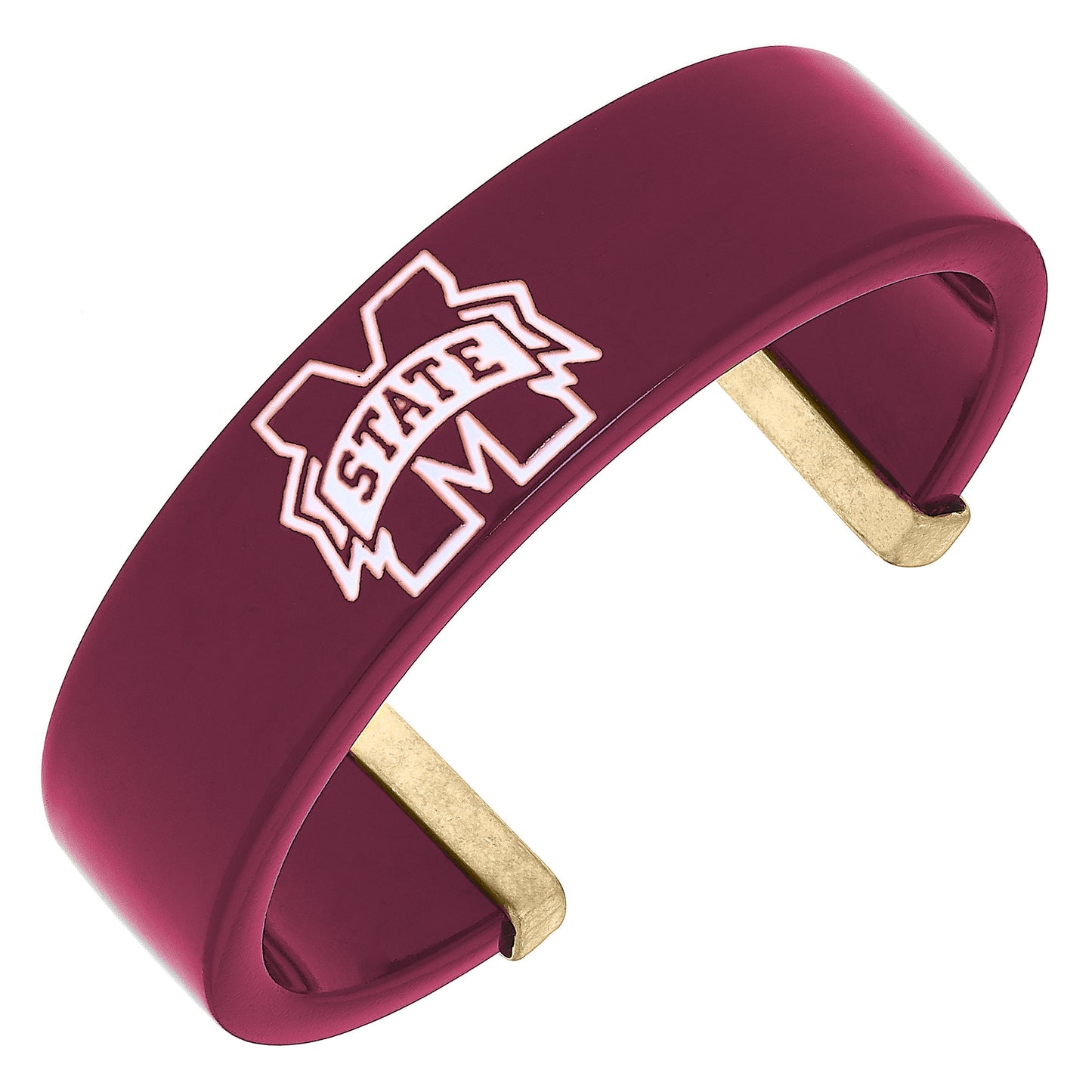 Women's Mississippi State Bulldogs Resin Logo Cuff Bracelet
