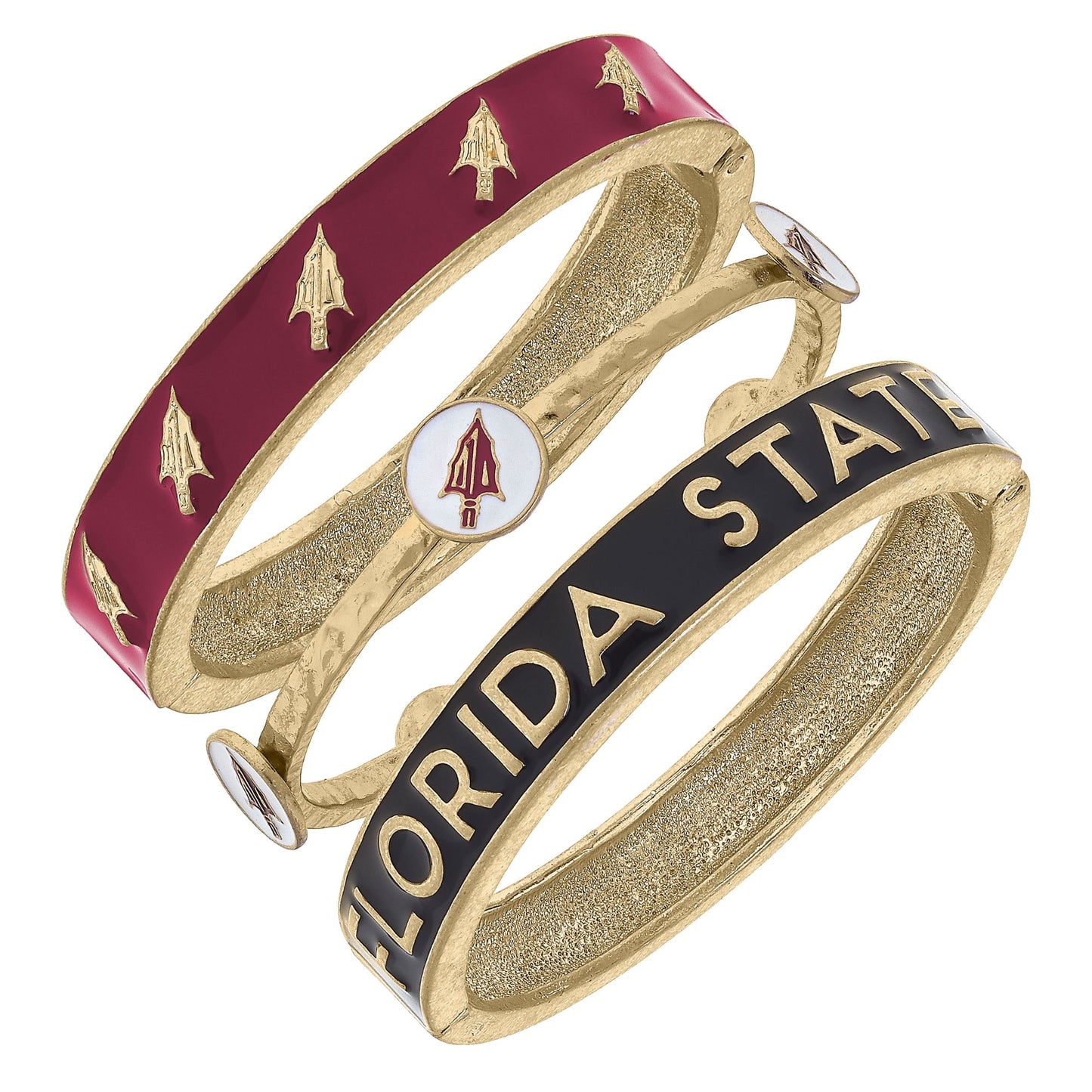 Women's Florida State Seminoles Stacked Enameled Bangle Set