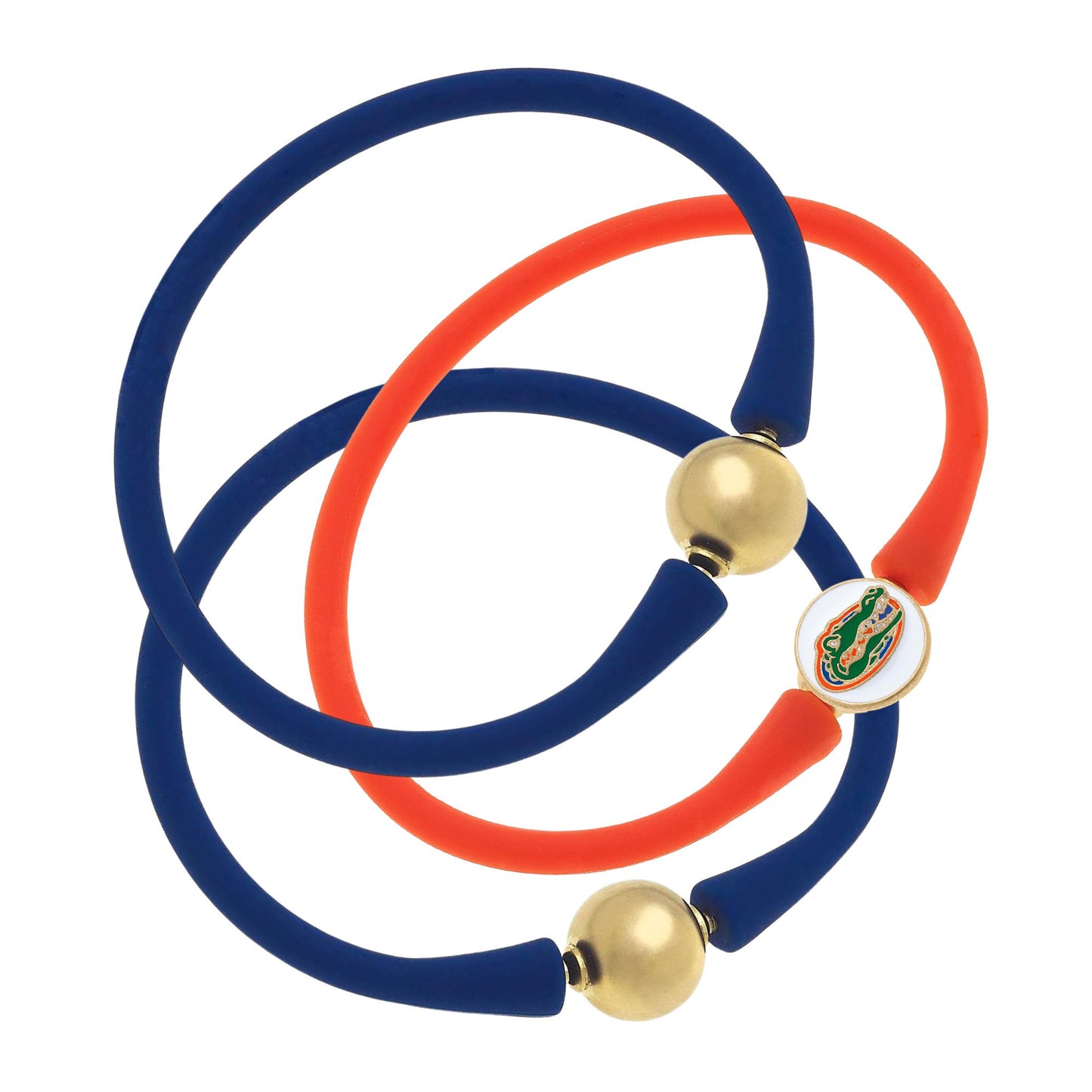 Women's Florida Gators Three-Pack Enamel Silicone Bali Bracelets