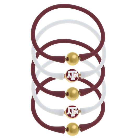 Women's Texas A&M Aggies Five-Pack Enamel Silicone Bali Bracelets