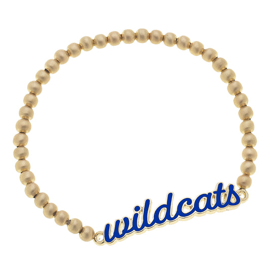 Women's Kentucky Wildcats Enamel Script Ball Bead Stretch Bracelet