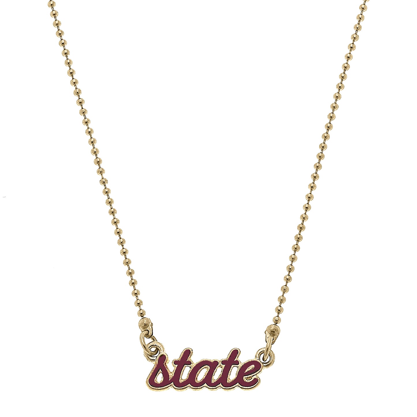 Women's Mississippi State Bulldogs Enamel Script Necklace