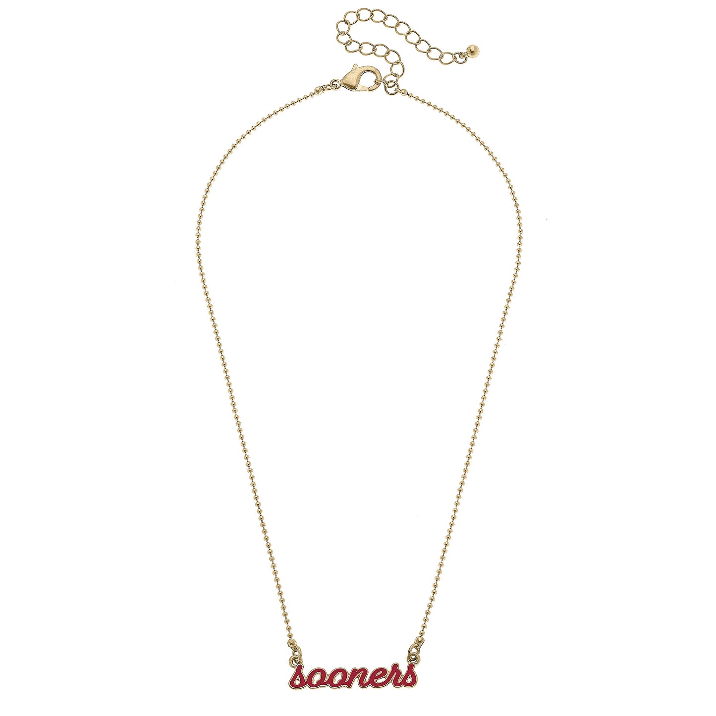 Women's Oklahoma Sooners Enamel Script Necklace