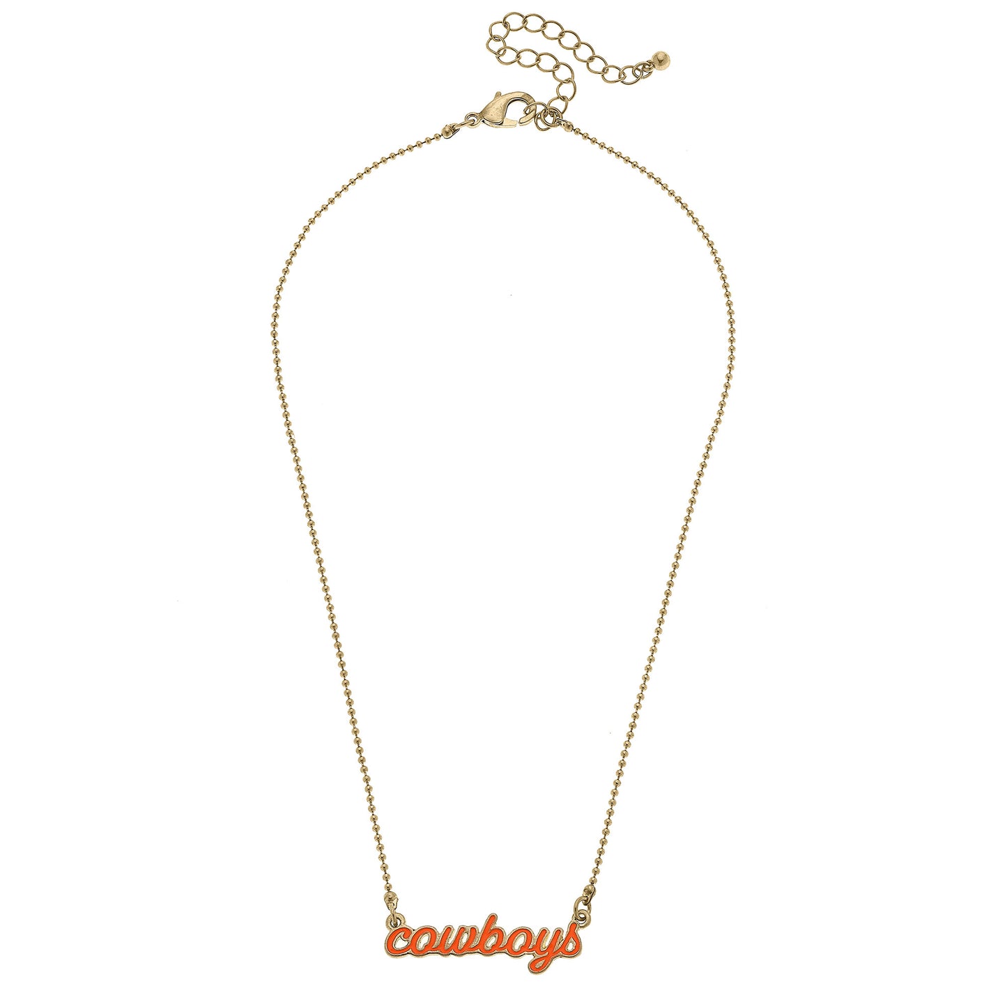 Women's Oklahoma State Cowboys Enamel Script Necklace