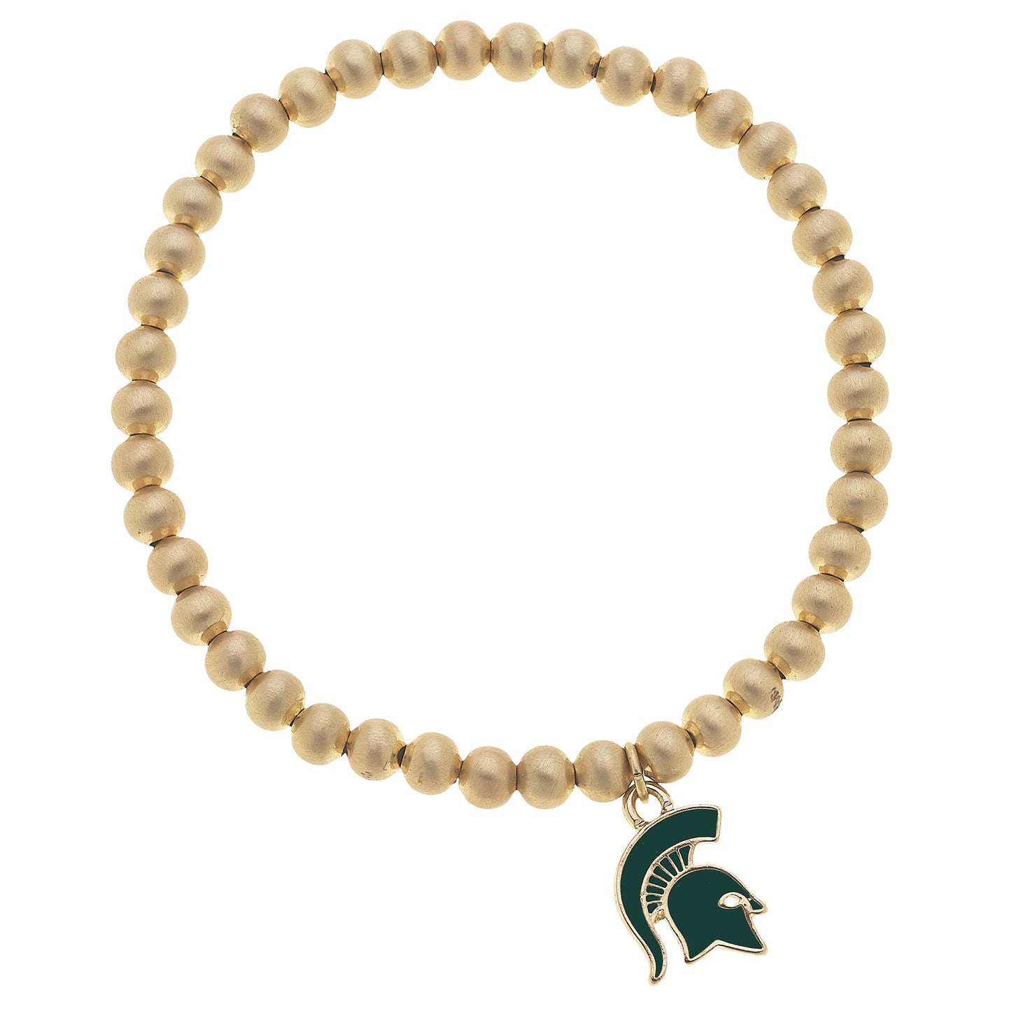 Women's Michigan State Spartans Enamel Logo Ball Bead Stretch Bracelet