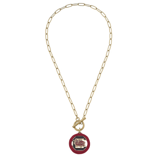 Women's South Carolina Gamecocks 16" Enamel Toggle Necklace