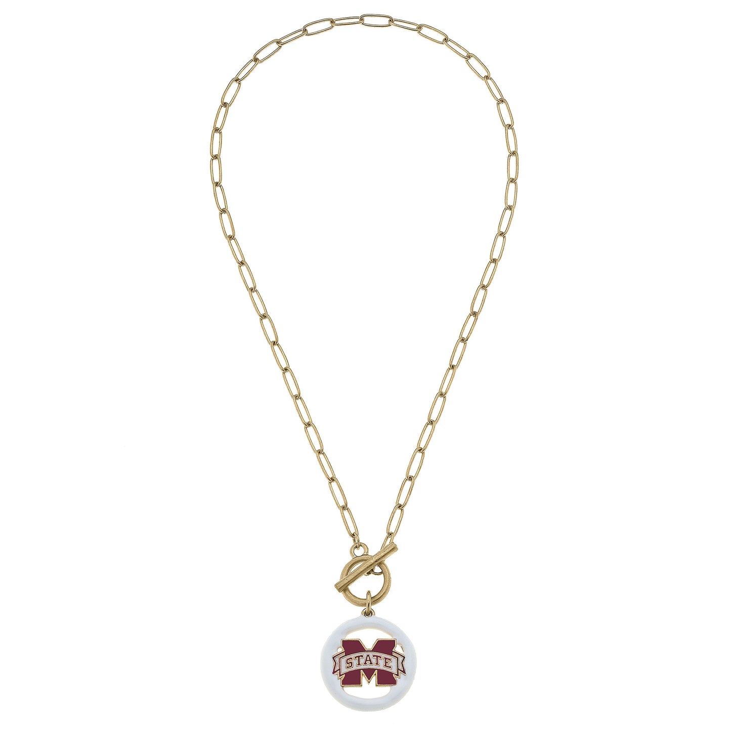 Women's Mississippi State Bulldogs 16" Enamel Toggle Necklace