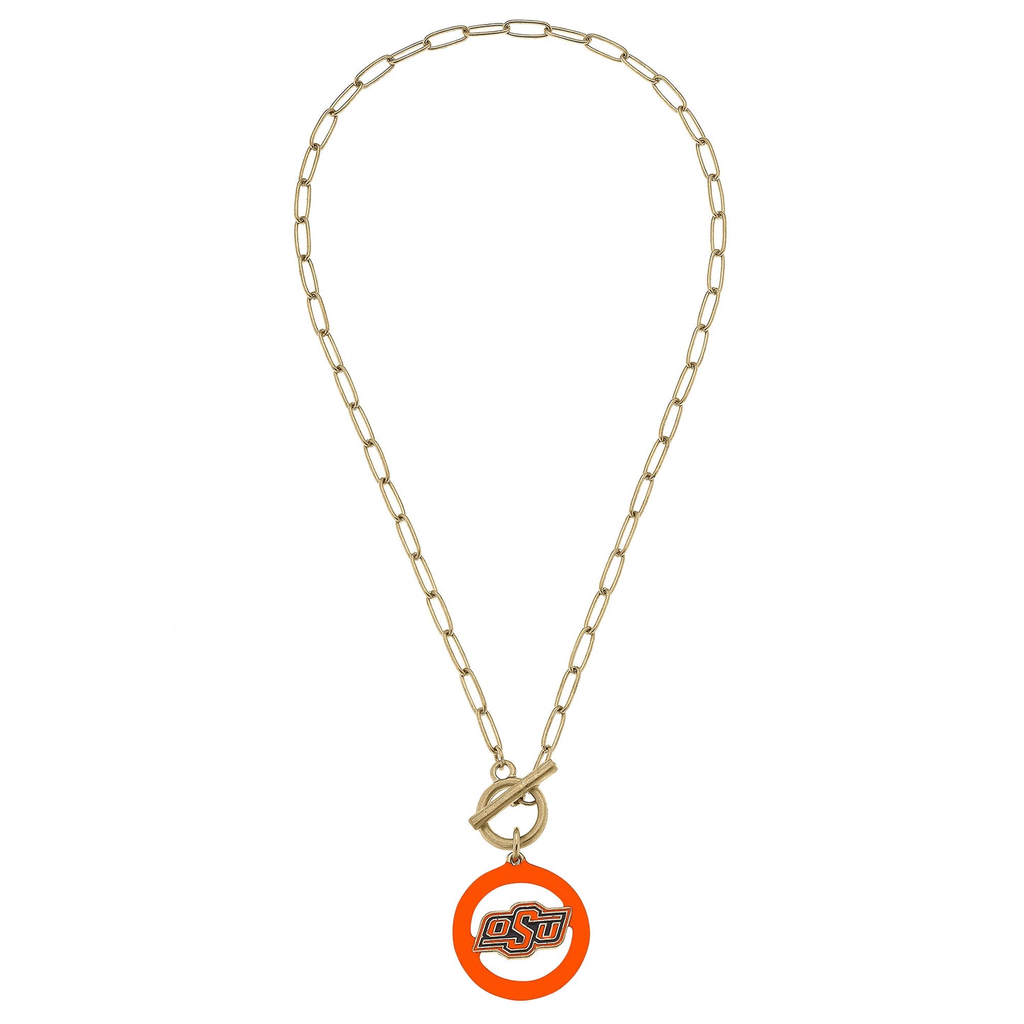 Women's Oklahoma State Cowboys 16" Enamel Toggle Necklace