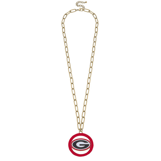 Women's Georgia Bulldogs 32" Enamel Pendant Necklace