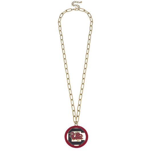 Women's South Carolina Gamecocks 32" Enamel Pendant Necklace