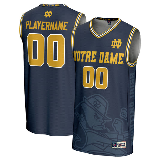 Youth GameDay Greats  Navy Notre Dame Fighting Irish NIL Pick-A-Player Women's Basketball Lightweight Icon Print Jersey