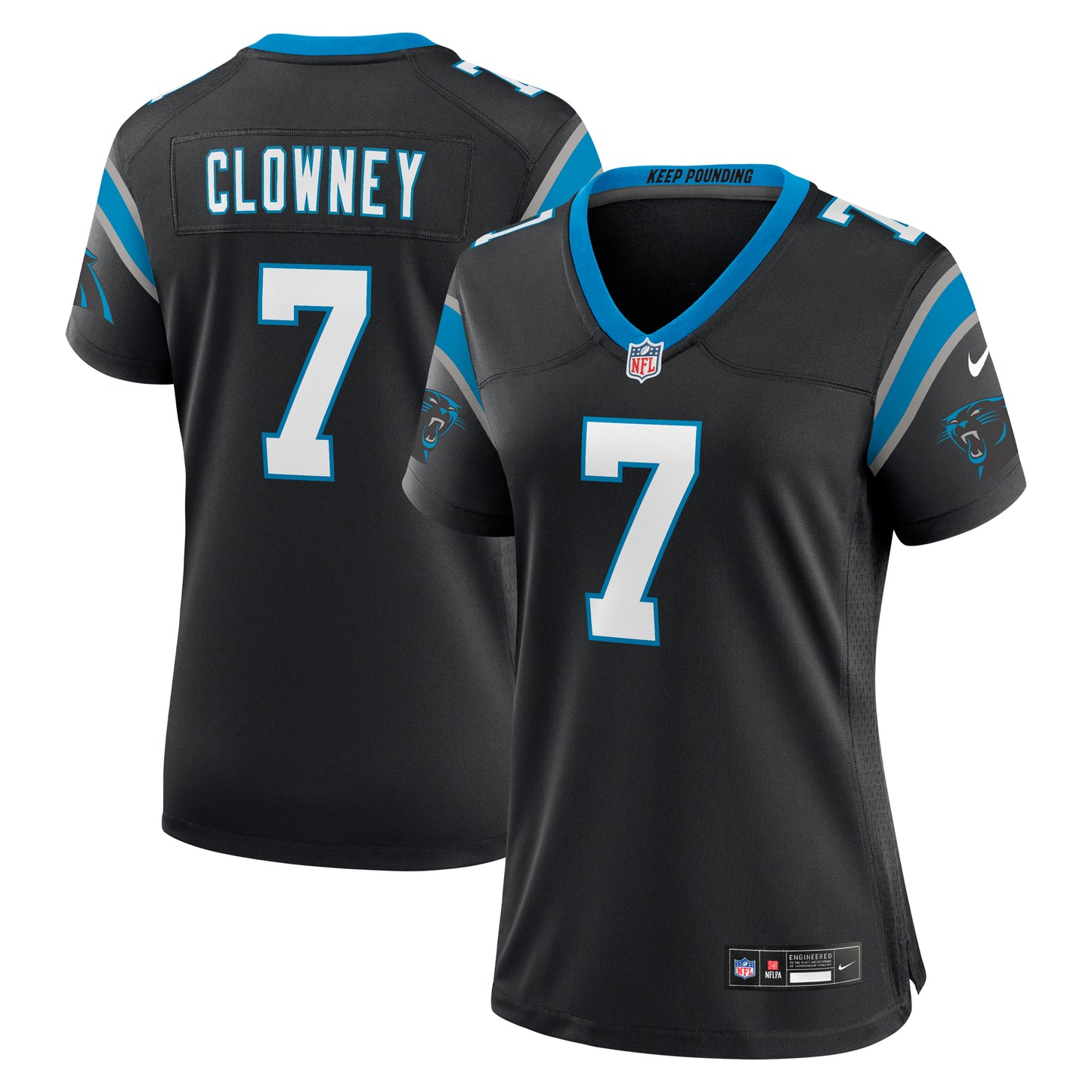 Women's Nike Jadeveon Clowney  Black Carolina Panthers  Game Jersey