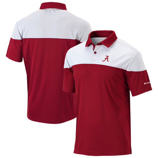 Men's Columbia Crimson Alabama Crimson Tide Best Ball Omni-Wick Polo