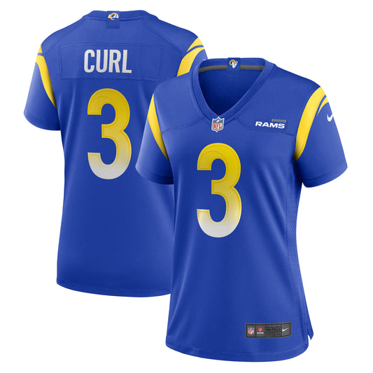 Women's Nike Kamren Curl  Royal Los Angeles Rams Team Game Jersey