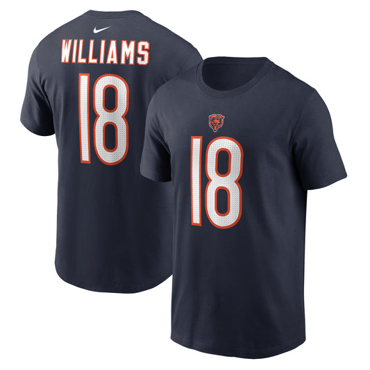 Men's Nike Caleb Williams Navy Chicago Bears 2024 NFL Draft First Round Pick Name & Number T-Shirt