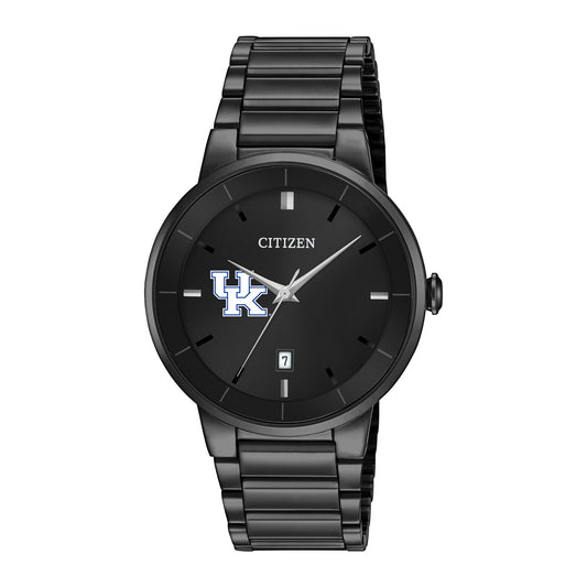 Men's Citizen Watch Kentucky Wildcats Black Dial Stainless Steel Watch