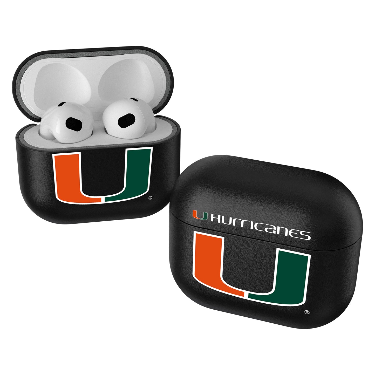 Keyscaper Black Miami Hurricanes Insignia AirPods 3rd Gen Case Cover