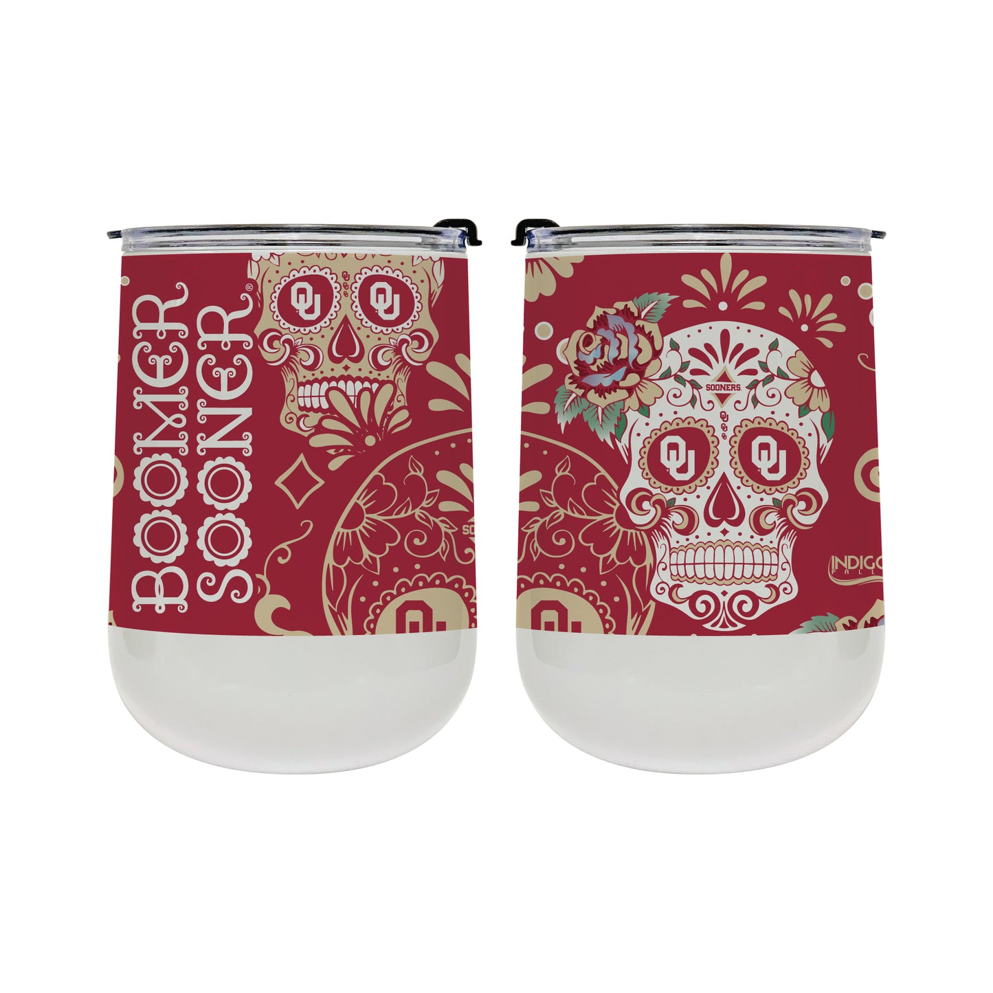 Oklahoma Sooners 18oz. Dia De Los Muertos Tumbler