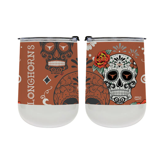 Texas Longhorns 18oz. Dia De Los Muertos Tumbler