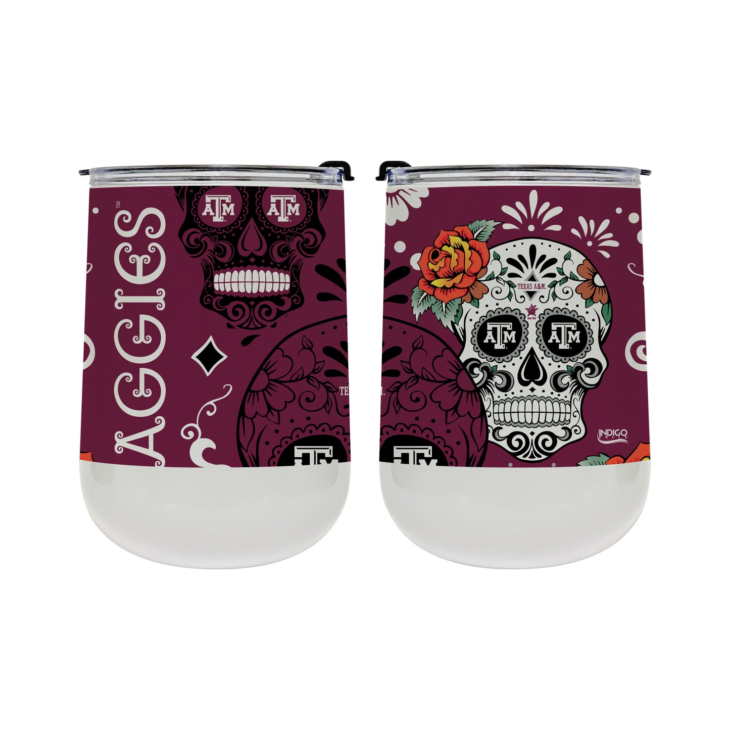 Texas A&M Aggies 18oz. Dia De Los Muertos Tumbler