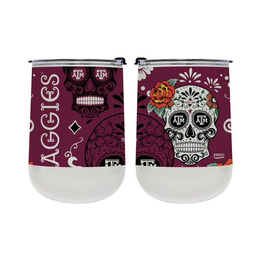 Texas A&M Aggies 18oz. Dia De Los Muertos Tumbler