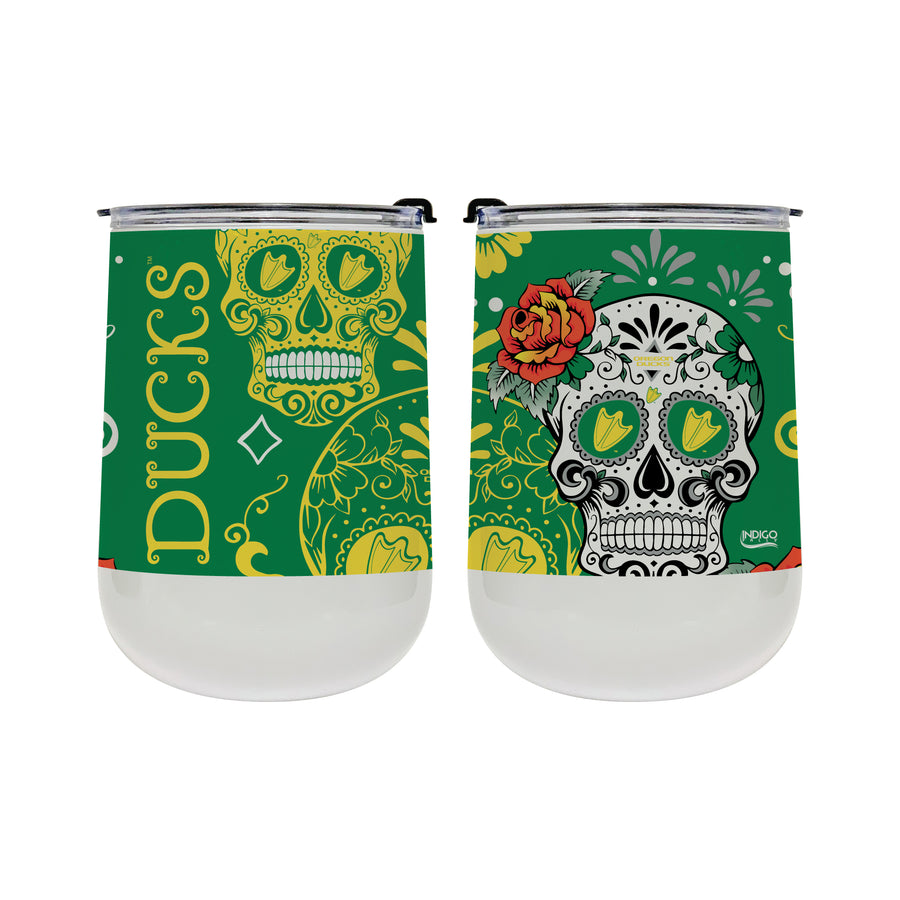 Oregon Ducks 18oz. Dia De Los Muertos Tumbler
