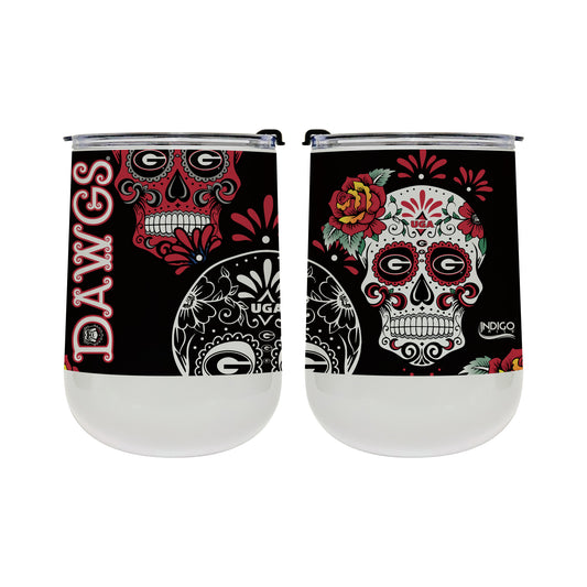 Georgia Bulldogs 18oz. Dia De Los Muertos Tumbler