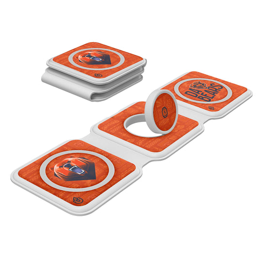 Keyscaper White Chicago Bears 3-in-1 Foldable Charger