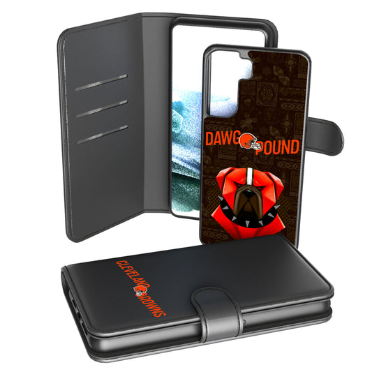 Keyscaper Black Cleveland Browns Galaxy Wallet Case