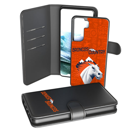 Keyscaper Black Denver Broncos Galaxy Wallet Case