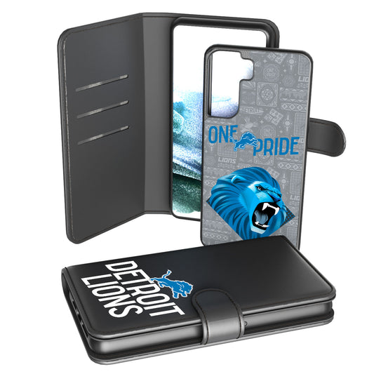 Keyscaper Black Detroit Lions Galaxy Wallet Case