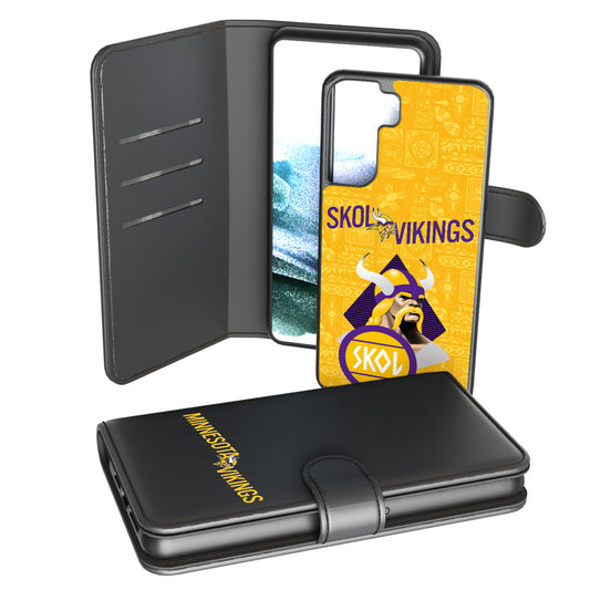 Keyscaper Black Minnesota Vikings Galaxy Wallet Case